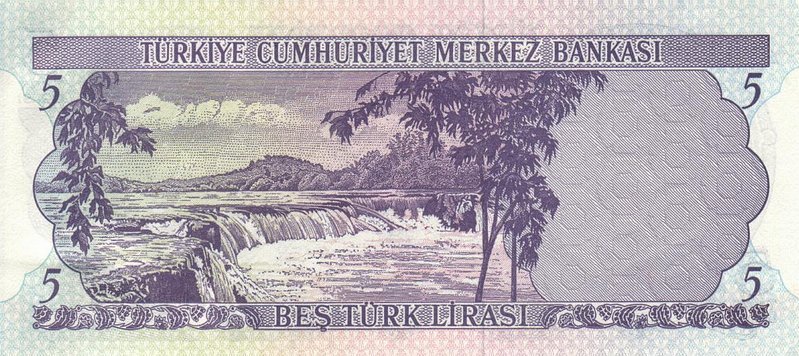 (1968) Банкнота Турция 1968 год 5 лир &quot;Мустафа Кемаль Ататюрк&quot;   XF